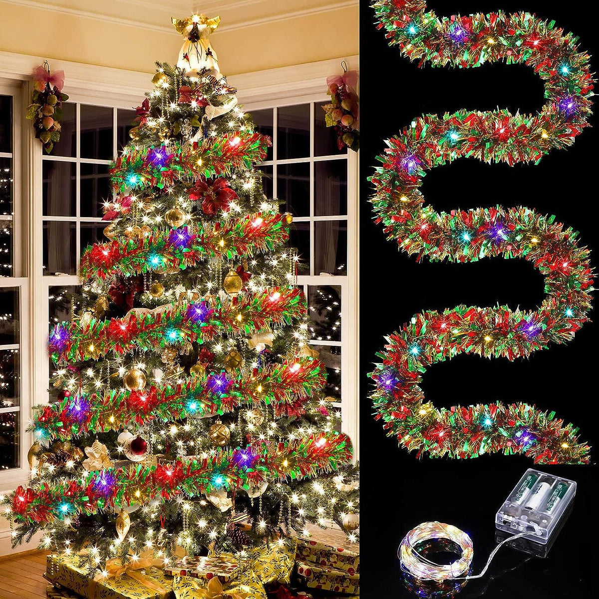 Christmas decoration ribbon, Christmas party atmosphere, venue arrangement, floral and madder hair strips - V.I.P Digital Presence