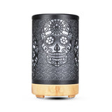 100ml Iron Metal Humificador De Aroma 7 Colors Led Lamp Ultrasonic Electric Skull Aroma Diffuser With Remote - V.I.P Digital Presence