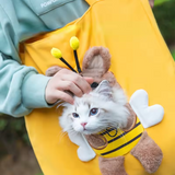 Cute canvas outdoor bag with exposed bee shaped cat bag shoulder bag small dog tote bag - V.I.P Digital Presence