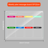 Acrylic message board magnetic refrigerator sticker household erasable calendar transparent note display board - V.I.P Digital Presence