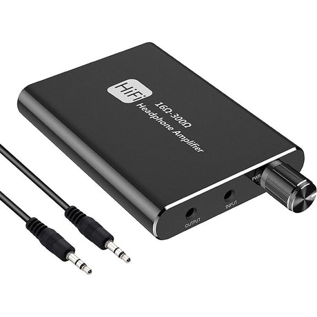 Portable headphone amplifier with high fever, heavy bass, no low noise, HiFi headphone amplifier, AUX audio adjustment - V.I.P Digital Presence