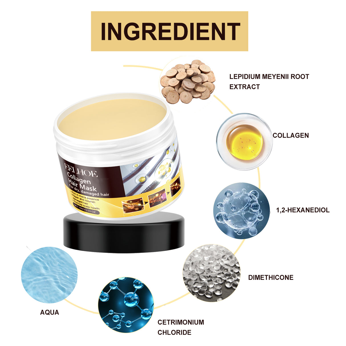 Maca Essence Repair Collagen, Repair Dry Short-Tempered Knot Hair Strong Moisturizing Smooth Hair Film - V.I.P Digital Presence