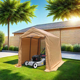 7x8 ft Outdoor Portable Gazebo Storage Shelter Shed with 2 Roll up Zipper Doors & Vents Carport - V.I.P Digital Presence
