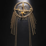 New Tassel Hair Chain Bridal Headpiece for Women Rave Accessories Stage Rhinestone Geometric Head Chain Hat Jewelry Gifts - V.I.P Digital Presence