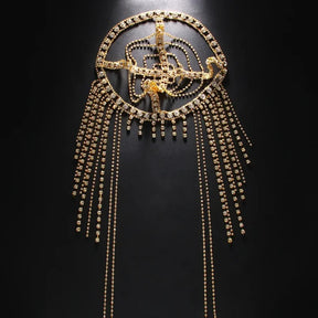 New Tassel Hair Chain Bridal Headpiece for Women Rave Accessories Stage Rhinestone Geometric Head Chain Hat Jewelry Gifts - V.I.P Digital Presence
