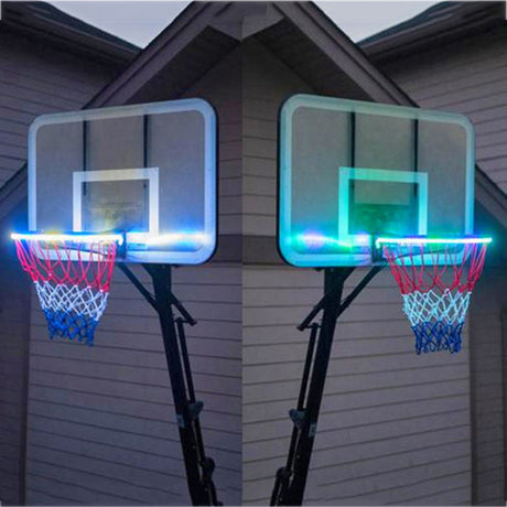 1 PCS LED Basketball Hoop Light Basketball Rim Changing  Induction Lamp Shoot Hoops Solar Light Playing At Night LED Strip Lamp - V.I.P Digital Presence