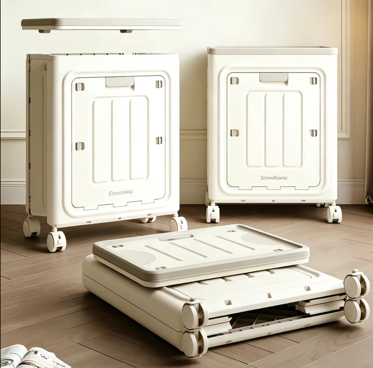 LuxeRoll Wheeled Laundry Basket