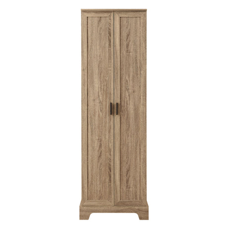 Storage Cabinet with Two Doors for Bathroom, Office, Adjustable Shelf, MDF Board, Brown - V.I.P Digital Presence