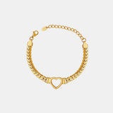 Titanium Steel Cutout Heart Bracelet - V.I.P Digital Presence