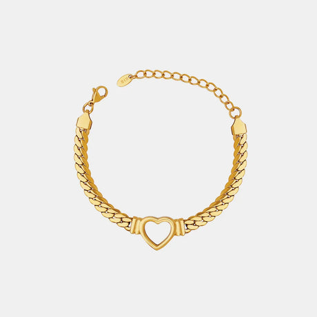 Titanium Steel Cutout Heart Bracelet - V.I.P Digital Presence