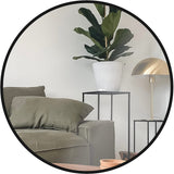 Black 24 Inch Metal Round Bathroom Mirror - V.I.P Digital Presence