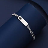 Couple bracelet with 100 different voices I love you engraved high-definition color photo projection bracelet - V.I.P Digital Presence