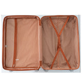Hardshell Luggage Sets 3 Piece double spinner 8 wheels Suitcase with TSA Lock Lightweight 20''24''28'' Lilac + ABS