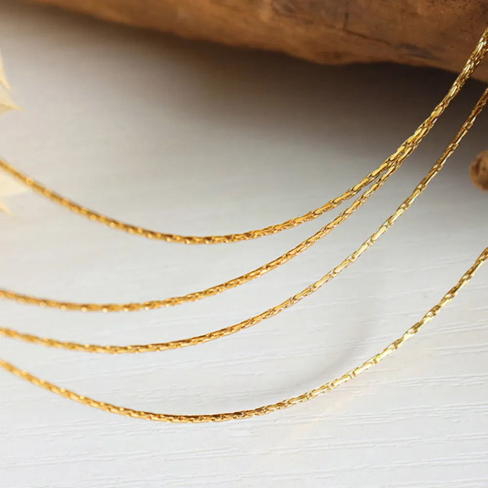 18K Gold-Plated Multi-Layer Clavicle Chain Necklace - V.I.P Digital Presence