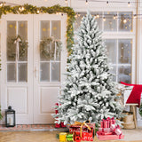 7FT PE&PVC Flocked Christmas tree - V.I.P Digital Presence
