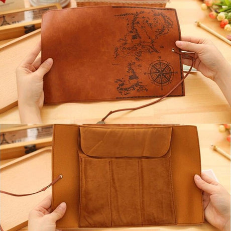 Retro Leather Pencil bag pencil pouch case school supplies pencil case plumier scolaire pencil pouch cute stationary - V.I.P Digital Presence