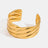 18K Gold-Plated Stainless Steel Open Ring - V.I.P Digital Presence