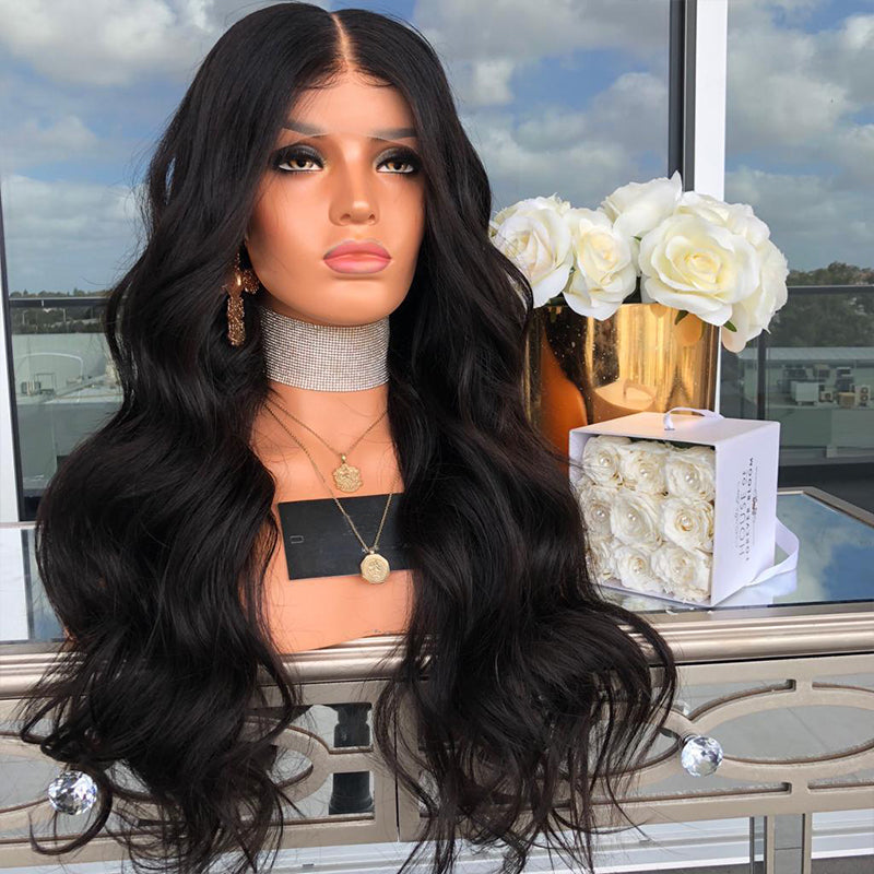 European And American Style New Wig Women's Mid-Section Long Curly Hair Fluffy Chemical Fiber Hair Lace Headgear - V.I.P Digital Presence