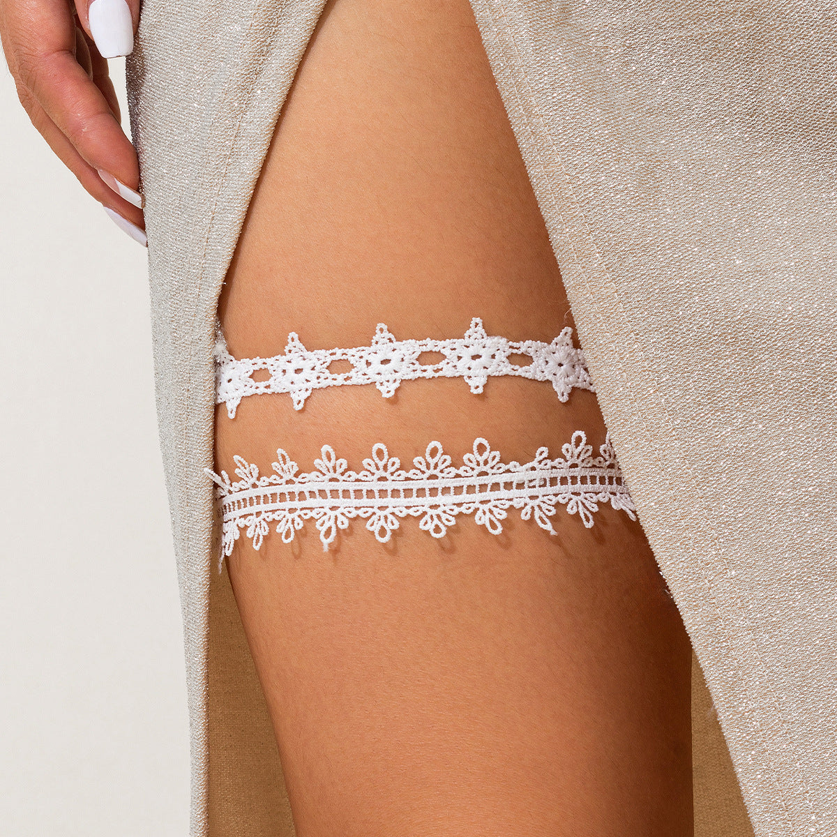 Sexy hot girl elastic band lace leg ring fashionable alloy ribbon tassel leg chain female - V.I.P Digital Presence