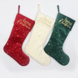 Christmas stockings Christmas gift bags Christmas candy bags gold foil embroidered socks three styles of long socks - V.I.P Digital Presence