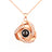 100 languages, I love you. Projection necklace, simple and fashionable, spiral pendant, collarbone chain - V.I.P Digital Presence