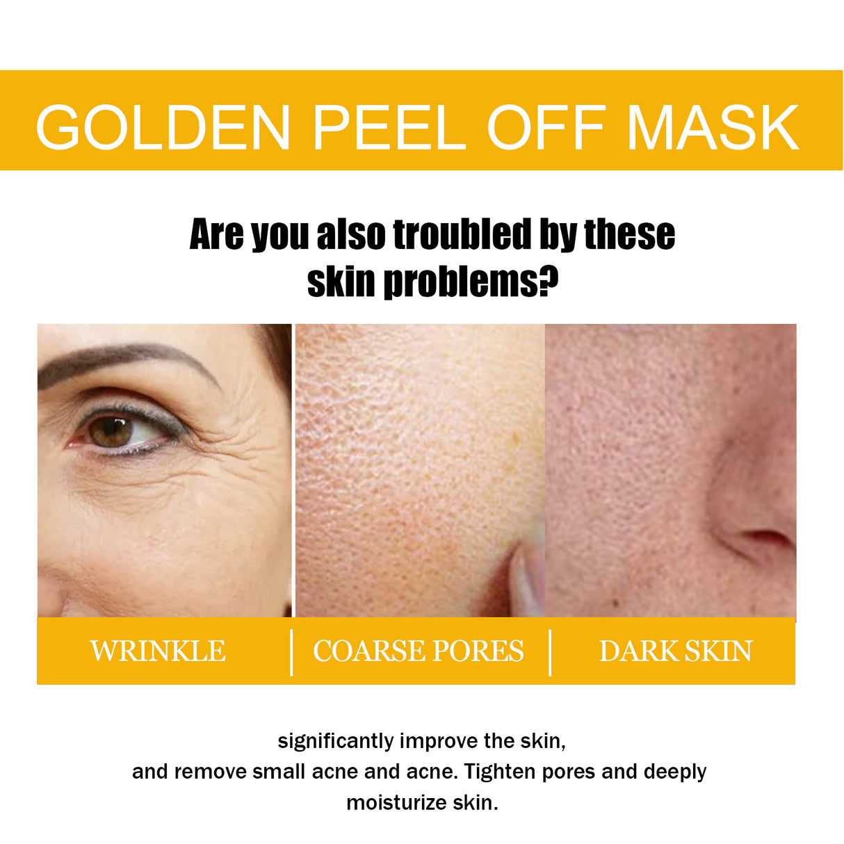 Golden Peel Off Mask, Cleanse Blackhead Impurities Fade Wrinkles Tight Skin Smear Type Mask - V.I.P Digital Presence