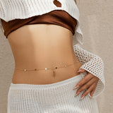 Sexy rhinestone puncture navel nail waist chain, sweet and cool summer body chain - V.I.P Digital Presence