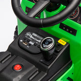 12V children ride the electric tractor "Black Knight" with a detachable storage tugboat and power display screen. - V.I.P Digital Presence
