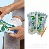 Five Finger Socks Health Care Socks Creative Acupoint Map Foot Massage Socks Cotton Socks - V.I.P Digital Presence