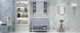 36'' Bathroom Vanity with Medicine Cabinet, Modern Mirror Cabinet with Adjustable Shelf, Bathroom Storage Cabinet with 4 Drawers - V.I.P Digital Presence