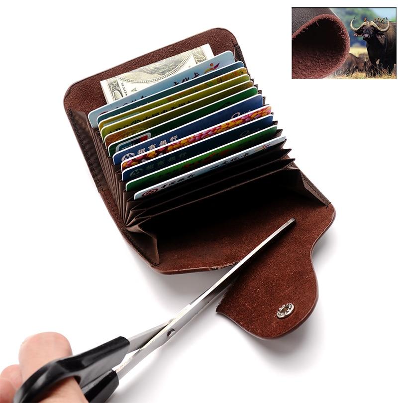 Genuine Leather Card Wallet for Men and Women Cowhide Business Card Holder Credit Card Purse - V.I.P Digital Presence