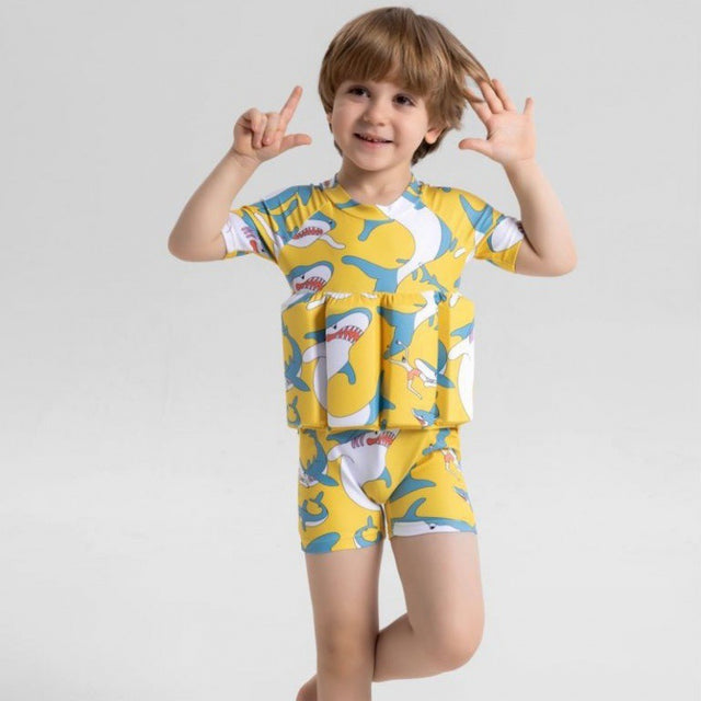 Children's buoyancy swimsuit, cute one-piece swimsuit for infants and young children, floating vest for baby girls - V.I.P Digital Presence