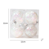 Christmas Ball Transparent PET Laser Silk Grass Ball Christmas Tree Pendant Decoration Props 4PCS per box - V.I.P Digital Presence