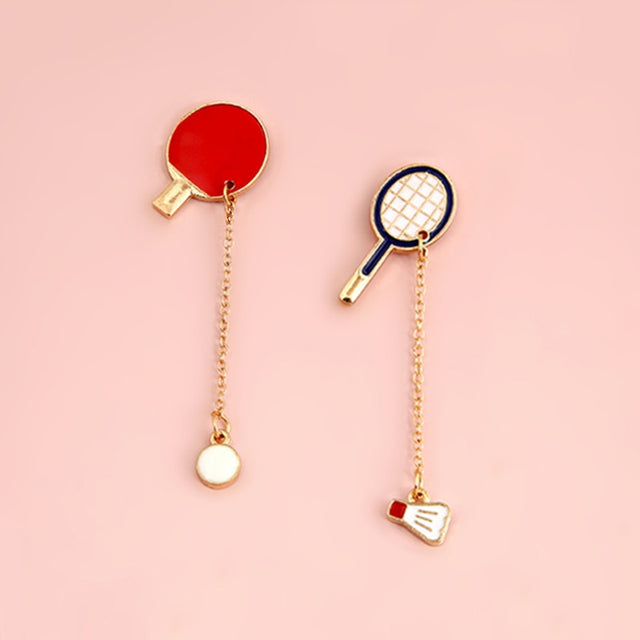 Fashion Cartoon Badminton Brooch pin Badge Sports Equipment table Tennis Fashion Jewelry Wholesale Gift athletes - V.I.P Digital Presence