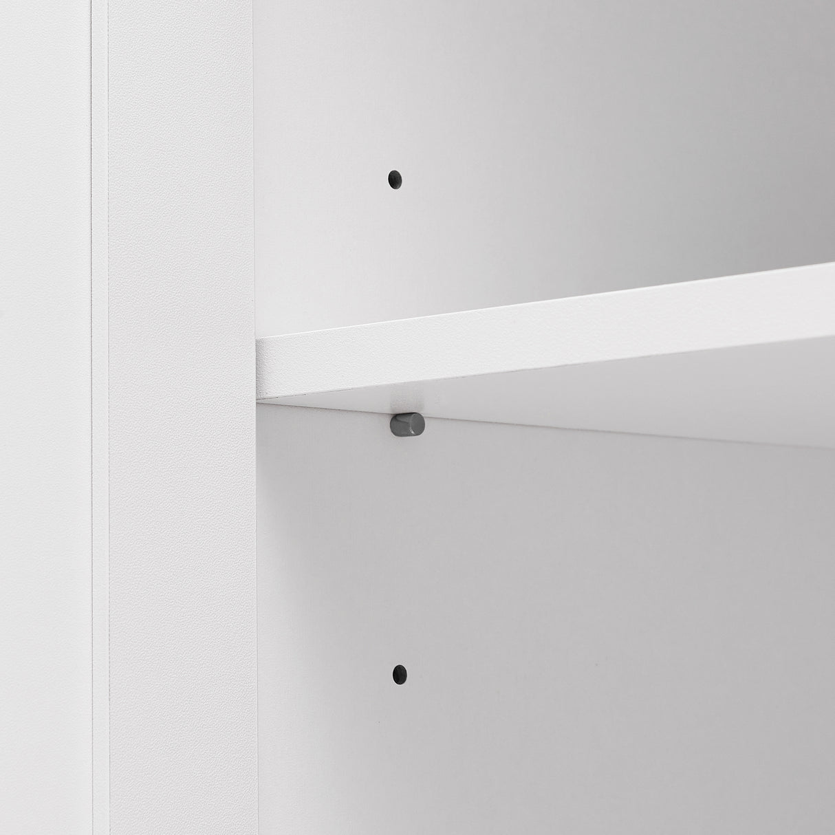 Storage Cabinet with Two Doors for Bathroom, Office, Adjustable Shelf, MDF Board, White - V.I.P Digital Presence