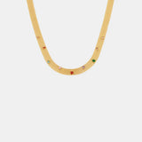 Geometric Colorful Zircon Necklace Titanium Steel PVD Plated Non Fading Jewelry - V.I.P Digital Presence