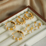 Synthetic Pearl 18K Gold-Plated Earrings - V.I.P Digital Presence