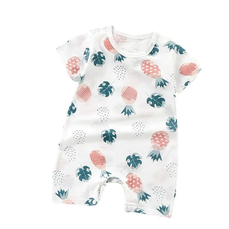 Cotton Newborn Baby Cartoon Short Sleeve Knitted Romper Boy Girl Summer Clothes Bebe Thin Pajamas One Pieces Bodysuit 0-24M - V.I.P Digital Presence