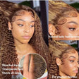 Lace Wigs 13x4 HD Transparent Water Wave Frontal Wigs Highlight Honey Blonde Water Wave Lace Wig - V.I.P Digital Presence
