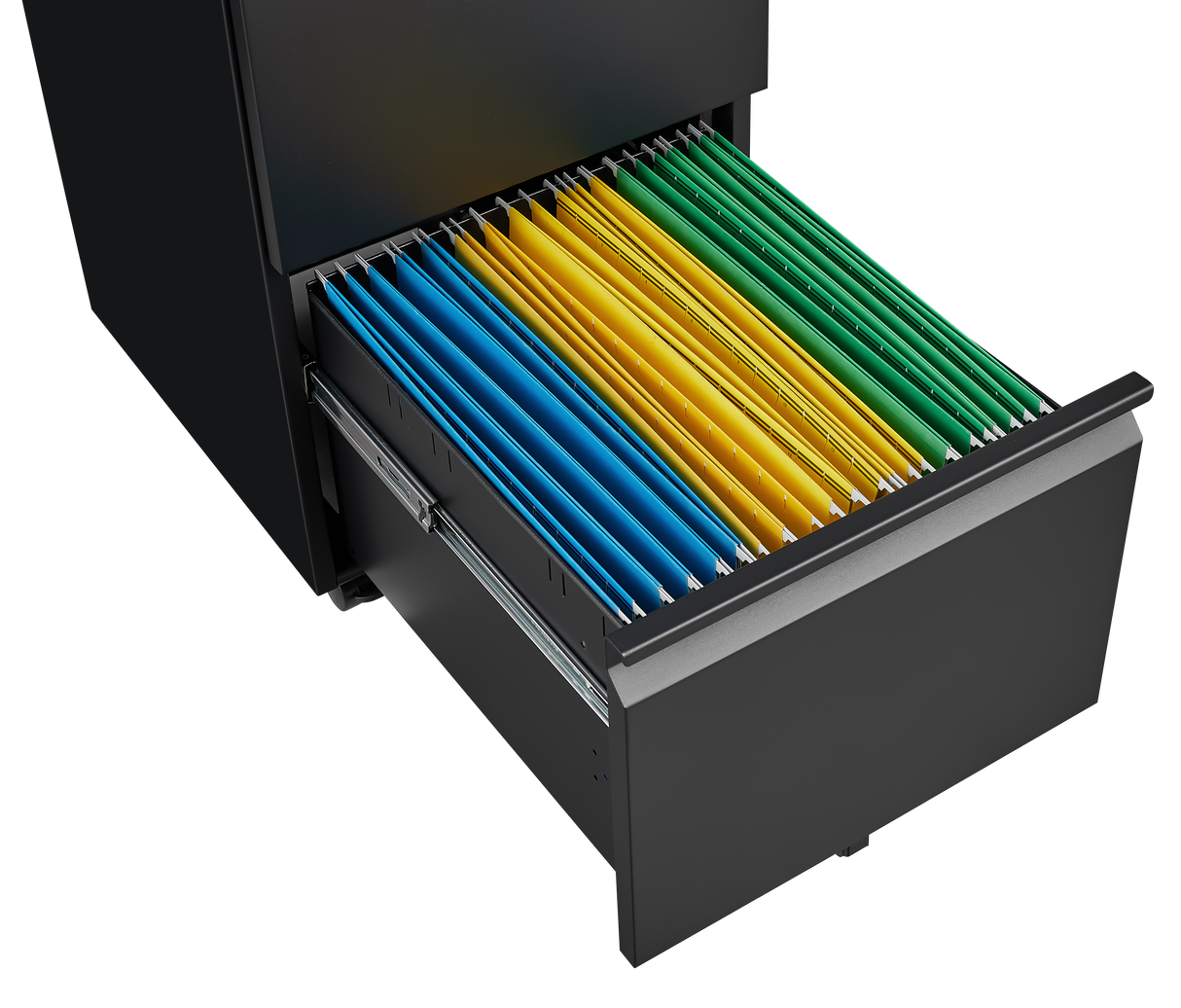 Metal 2 drawer mobile file cabinet with lock, 25.6-inch high legal/letter size file storage cabinet  black - V.I.P Digital Presence