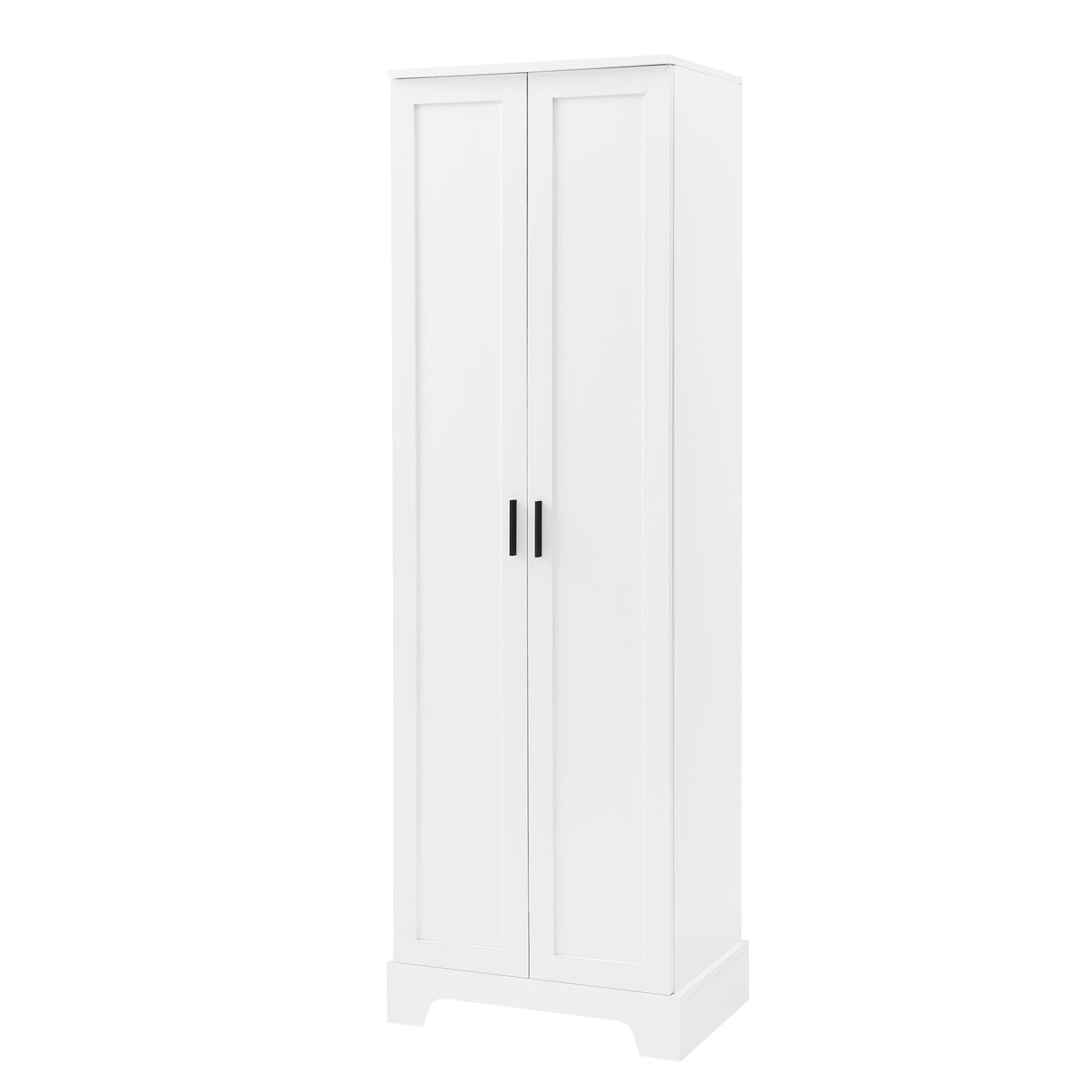 Storage Cabinet with Two Doors for Bathroom, Office, Adjustable Shelf, MDF Board, White - V.I.P Digital Presence