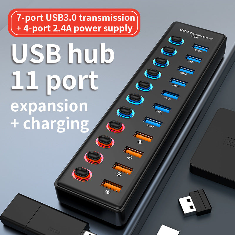 3.1 Gen2 HUB3.0 Hub Laptop Distribution Device Mobile Expansion Device Hub Expansion Dock 11 in One - V.I.P Digital Presence