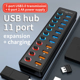 3.1 Gen2 HUB3.0 Hub Laptop Distribution Device Mobile Expansion Device Hub Expansion Dock 11 in One - V.I.P Digital Presence