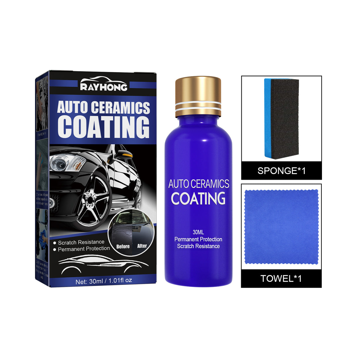 Auto Ceramics Coating, Clean Decontamination Waterproof Dustproof Scratch Repair Paint Maintenance Renovation Coating Solution - V.I.P Digital Presence