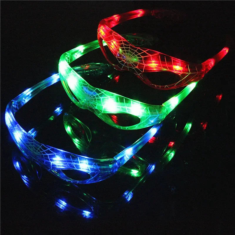 Disney Spiderman Glowing Glasses Marvel Anime Figure LED Flashing Glasses Sunglasses Cartoon Children's Party Toys Boys Gifts - V.I.P Digital Presence