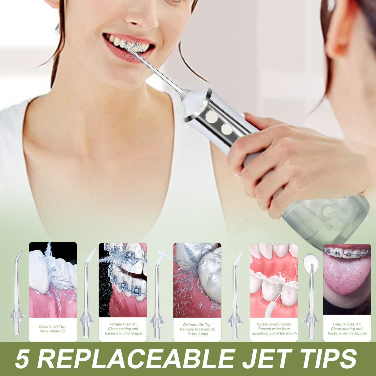 3-Speed Tooth Rinser Electric Oral Tooth Cleaning Device Water Floss Household Portable Tooth Cleaner Tooth Cleaning Device - V.I.P Digital Presence
