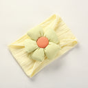Children's Headband Jacquard Nylon Flower Baby Headband Soft Non-Scratch Wide-Brimmed Baby Headband