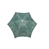 12 Holes Foldable Crab Fish Trap Cast Net Cast Folding Fishing Net