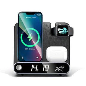 Multi functional clock wireless charging watch earphone wireless charging thermometer wireless charging 15W wireless charging - V.I.P Digital Presence