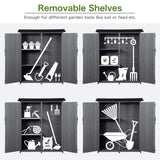 Outdoor 5.3ft Hx4.6ft L Wood Storage Shed Tool Organizer,Garden Shed, Storage Cabinet with Waterproof Asphalt Roof Gray - V.I.P Digital Presence